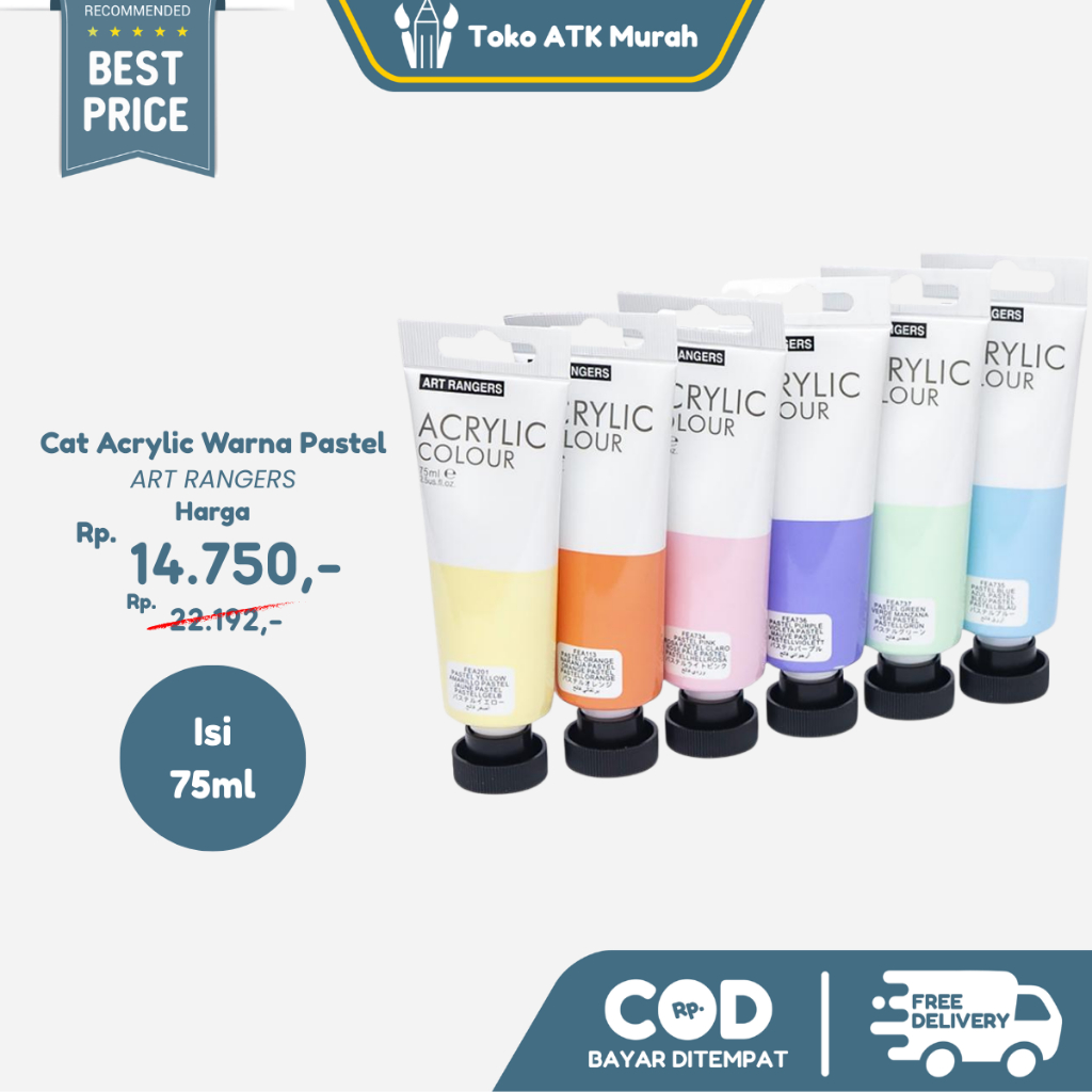 

Cat Acrylic Pastel 75 Ml ART RANGERS Akrilik Paint Lukis