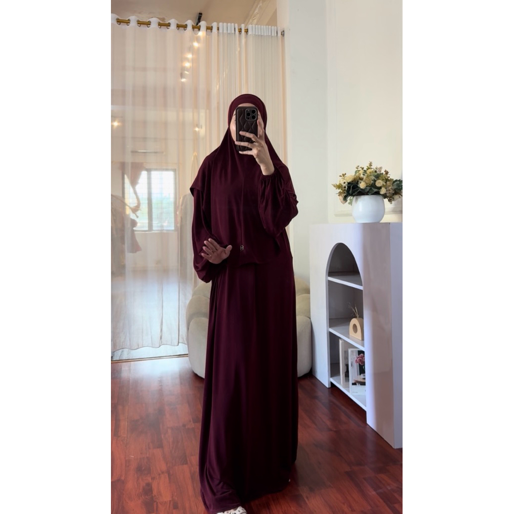 QINA GAMIS JERSEY PREMIUM SET HIJAB