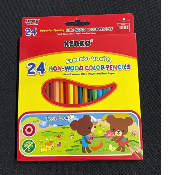 

COLOR PENCIL / PENSIL WARNA KENKO NON WOOD 24 WARNA CP-24FNW