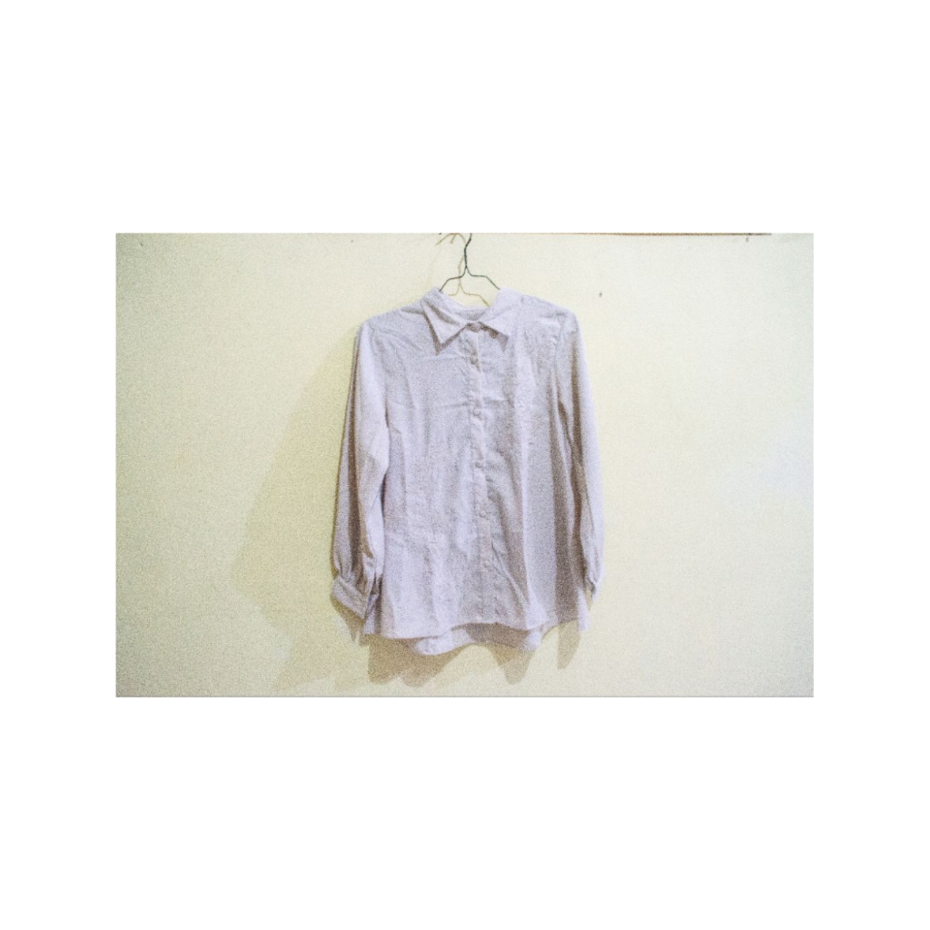 "Annelise" Embroidered Blouse - Kemeja Bordir Tonal-prleoved wearing klamby