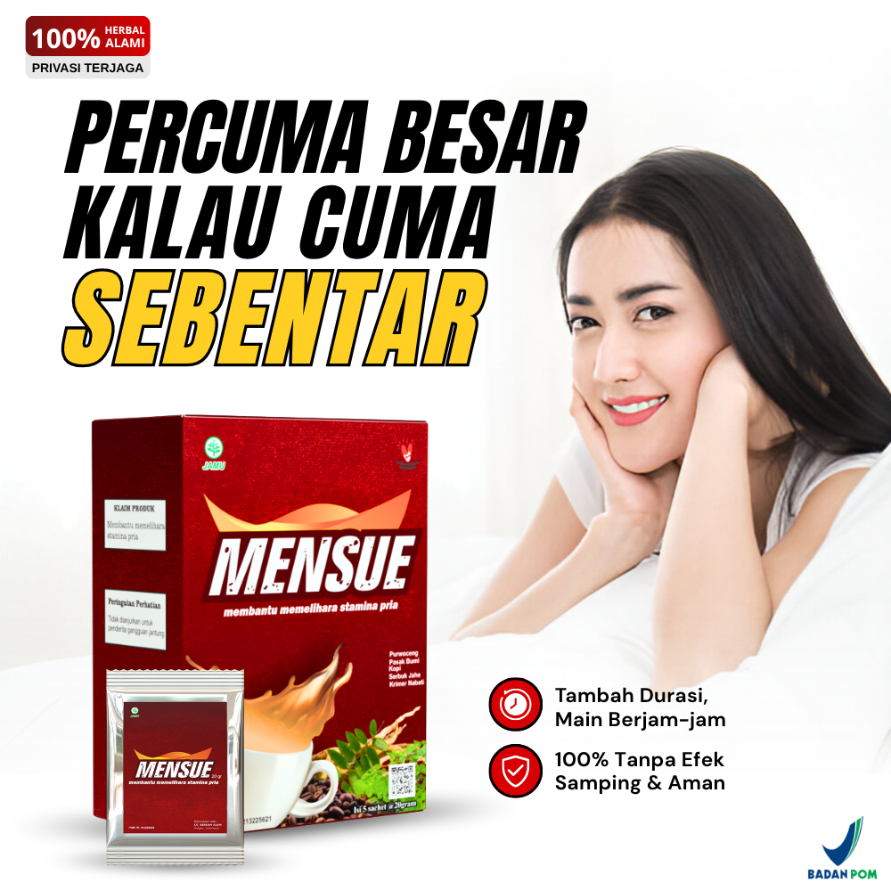 

MENSUE Minuman Kopi Stamina Kuat Tahan Lama Extrak Purwoceng BPOM Halal Original