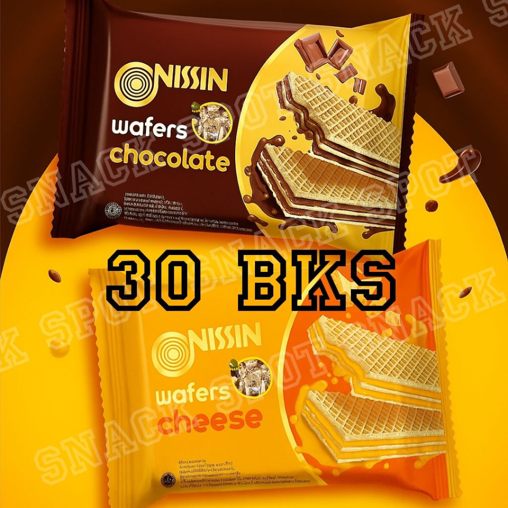 

Nissin Wafers Chocolate & Cheese 42g / Wafer Nissin Coklat Keju Renyah Enak Murah