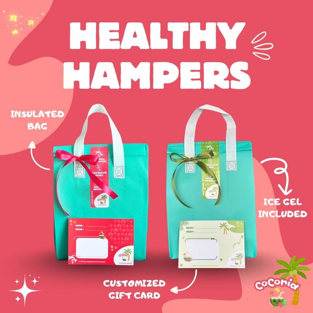 

COCORIA HEALTHY HAMPERS / HAMPERS SEHAT / FRESH COCONUT / 100% SEGAR & NATURAL / DEGAN SEGAR / DEGAN IJO / KELAPA HIJAU / KELAPA MUDA