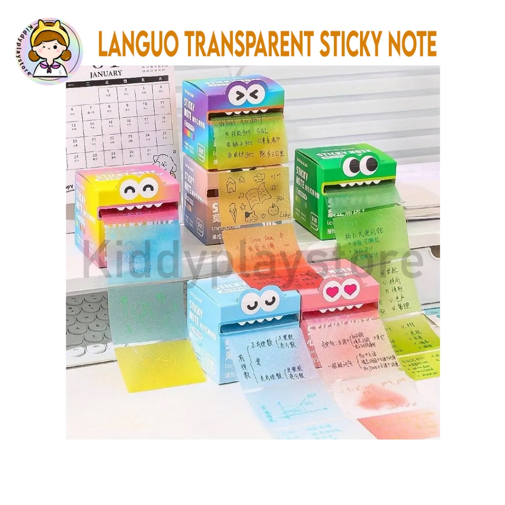 

Sticky Notes Monster Lucu 105 Lbr - Pearlescent Waterproof Self Adhesive Notepad Sekolah Kantor