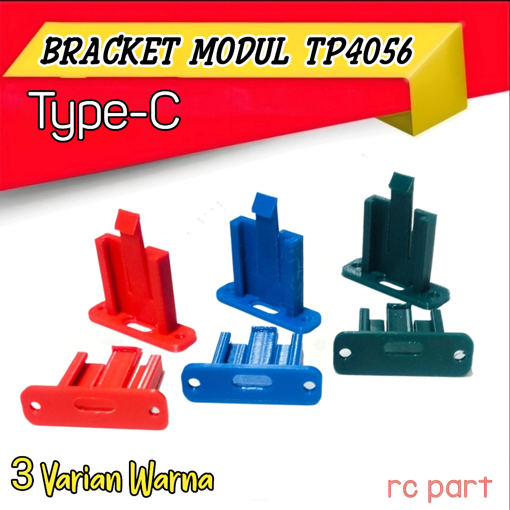Bracket Dudukan Modul Charger TP4056 Battery Lithium Charger Modul 3.7v Type-C