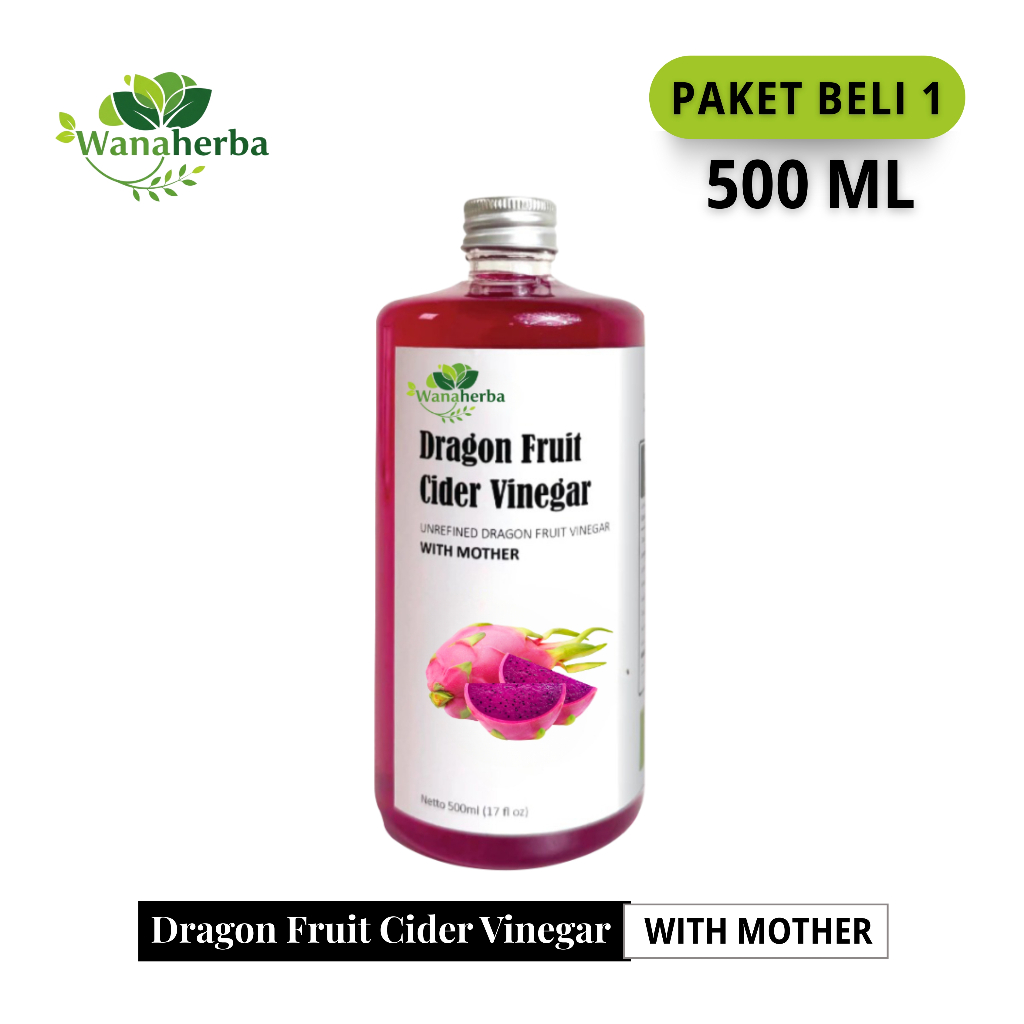 

Wanaherba Cuka Buah Naga With Mother Original 500 ML