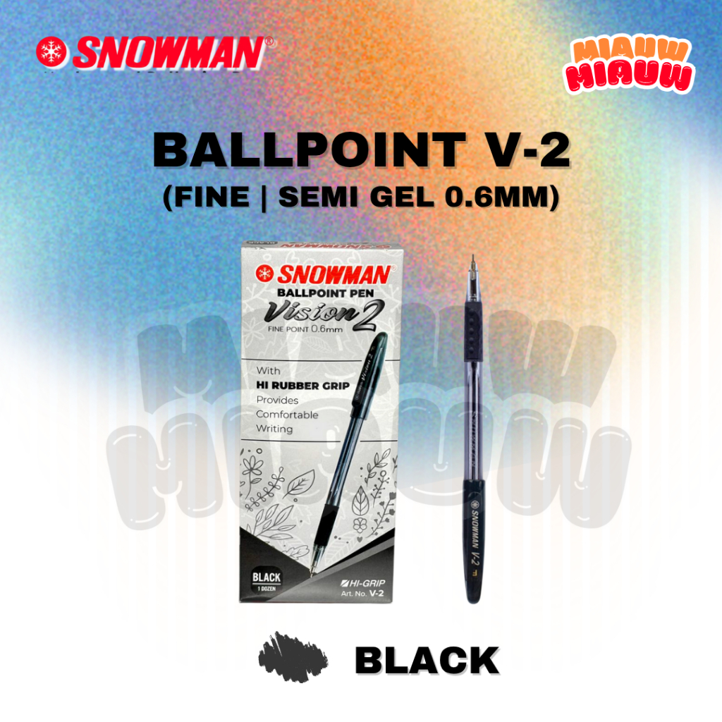 

Ballpoint Pen Snowman V-2 Fine Semi Gel 0,6mm | Bolpen/ Pulpen Original