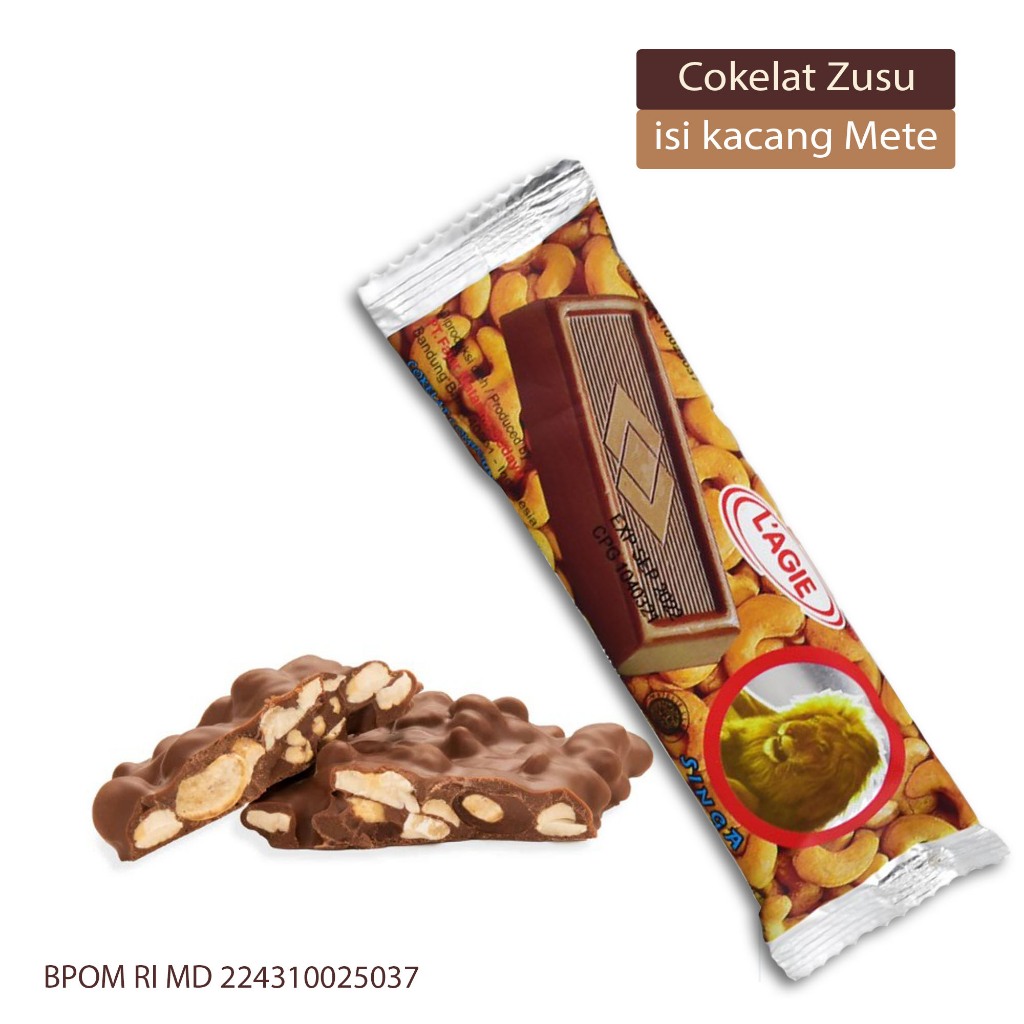 

Best Seller Jajanan Cokelat Mete jajanan camilan Coklat isi kacang mete rasa manis legit paling populer paling banyak digemari kaum muda dan mudi ~ lagie cokelat singa 25gr