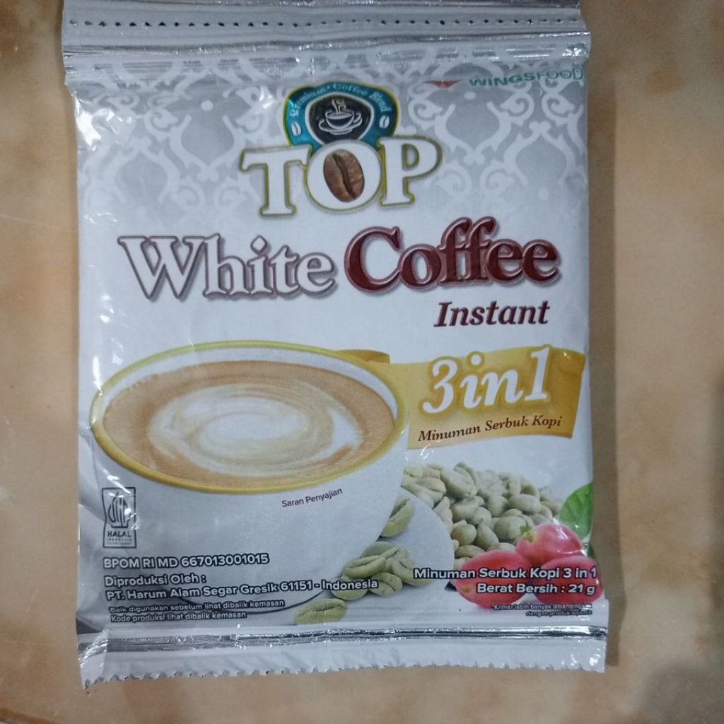 

harga satuan Top White coffe Instan 3in1 (21g)