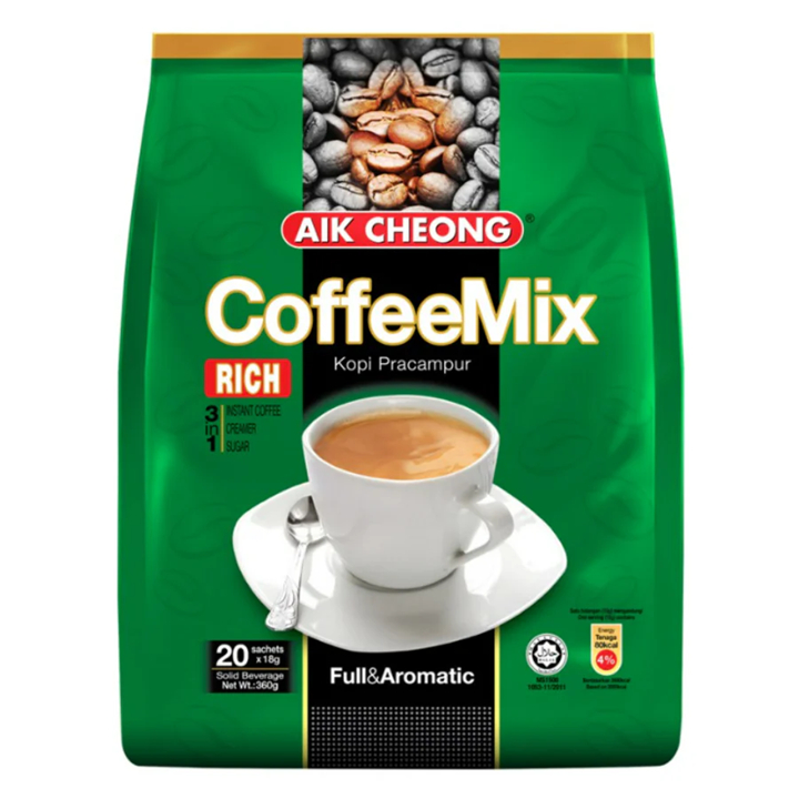 

Aik Cheong Coffee Mix Kopi Pracampur 3in1 Rich Full & Aromatic 20 x 18 Gram