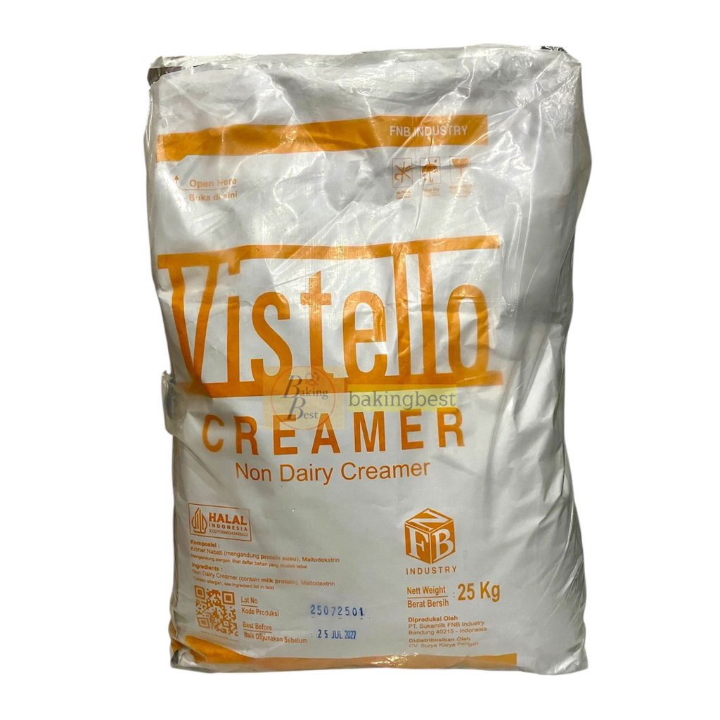

Vistello Creamer Sak 25 kg Halal BPOM RI . Creamer Pengganti Santan Serbaguna Makanan dan Minuman