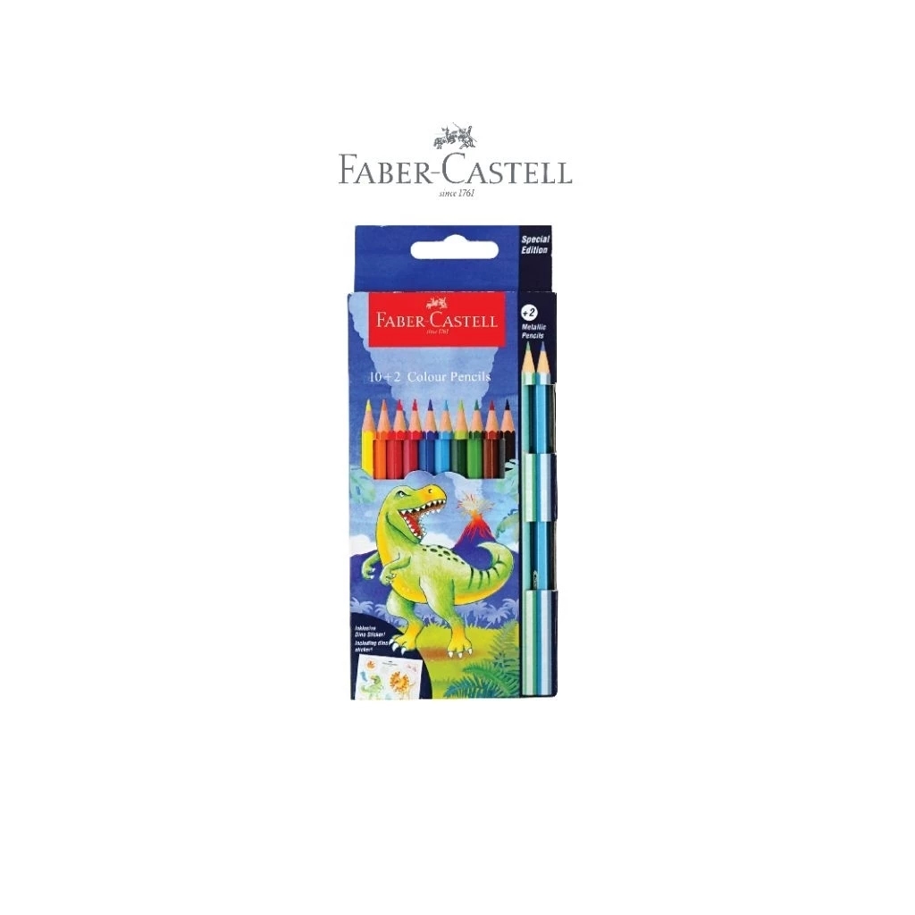 

Faber-Castell Pensil Warna Dino Seri 12 & 24 WARNA 1SET