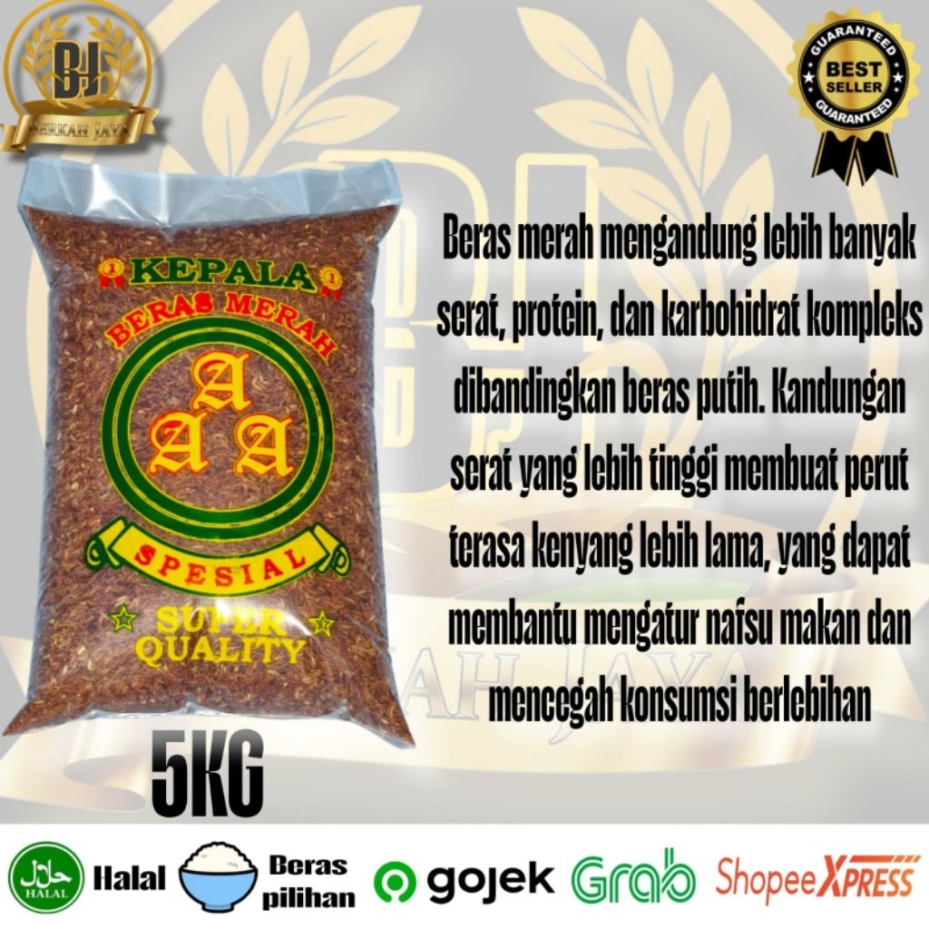 

Beras Merah Cap AAA 5KG (Merah Sosoh) Beras merah murah - Baik untuk diet dan diabetes