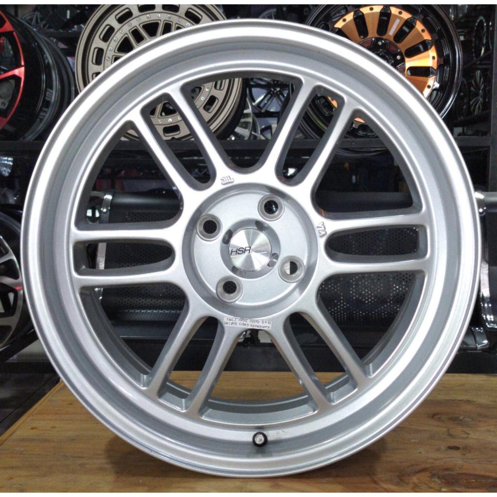 Velg racing r17 pcd 4x100  lebar 7 hsr kumamoto bisa untuk yaris mobilio freed vios  dll