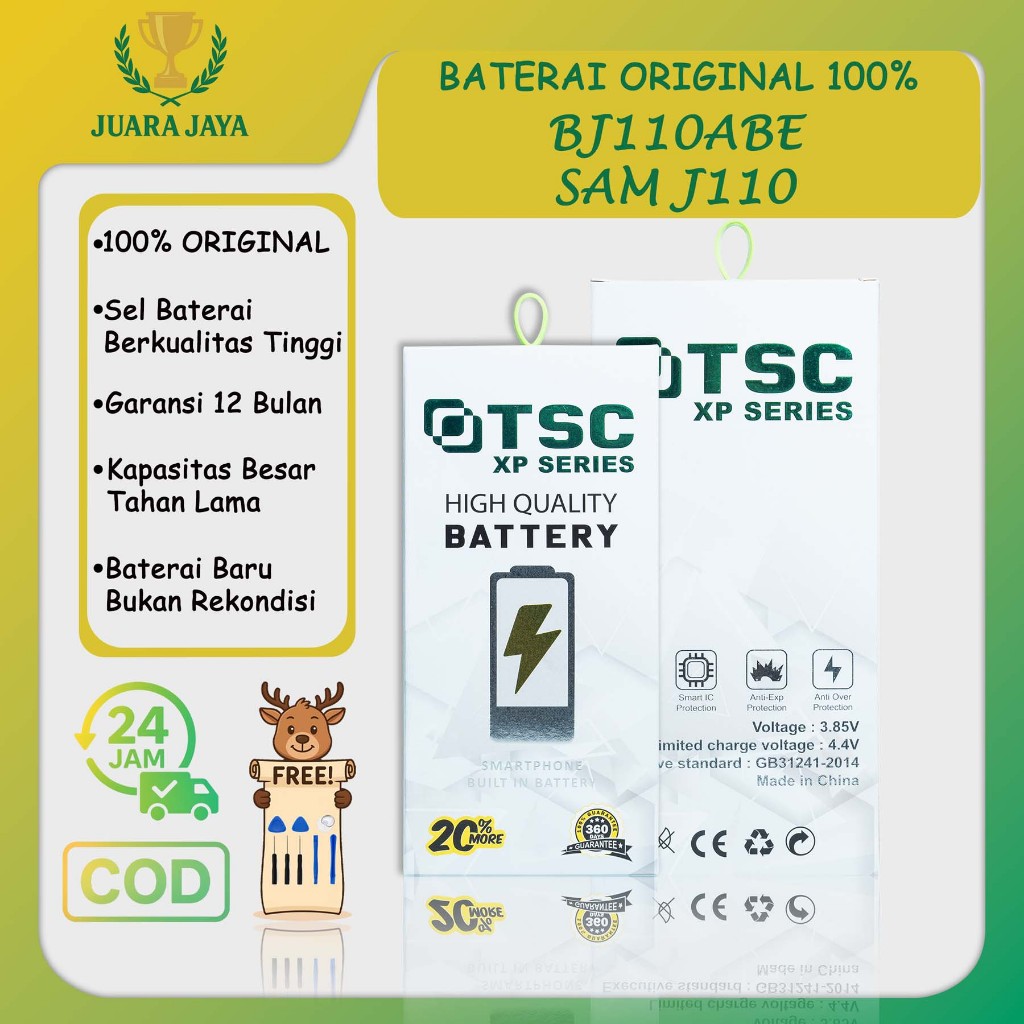 BATERAI 100% ORIGINAL B-J110  FOR SAMSUNG J110 / J1ACE / S4MINI  Baterai Batre Batrey JUARA JAYA