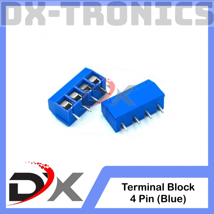 [HARGA SATUAN] Terminal Block ( T-Block) Terminal Blok Biru 4 Kaki 4 Pin 4pin