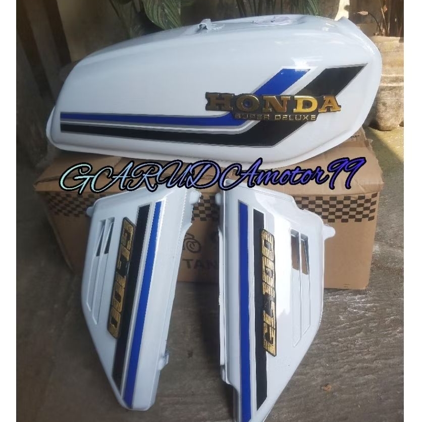 bodyset gl 100 body gl 125 tangki tengki impor pres pabrikan super presisi set cover aki sepasang su