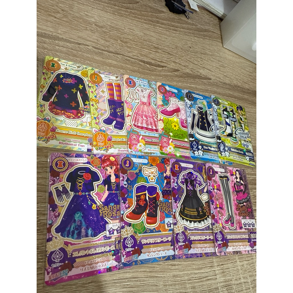 Aikatsu Eng & JPN VER Dress Full Set Kartu Magical Toy Angely Sugar Futuring girl Sangria Rose Dolly