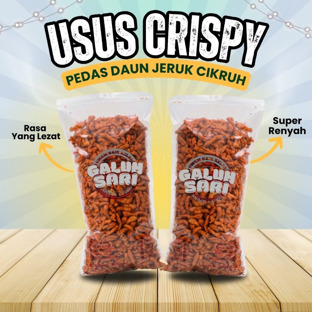 

Galuhsari - Usus Crispy Daun Jeruk 1kg 500gr 375gr Extra Pedas Cikruh Melimpah Gurih Renyah Nikmat