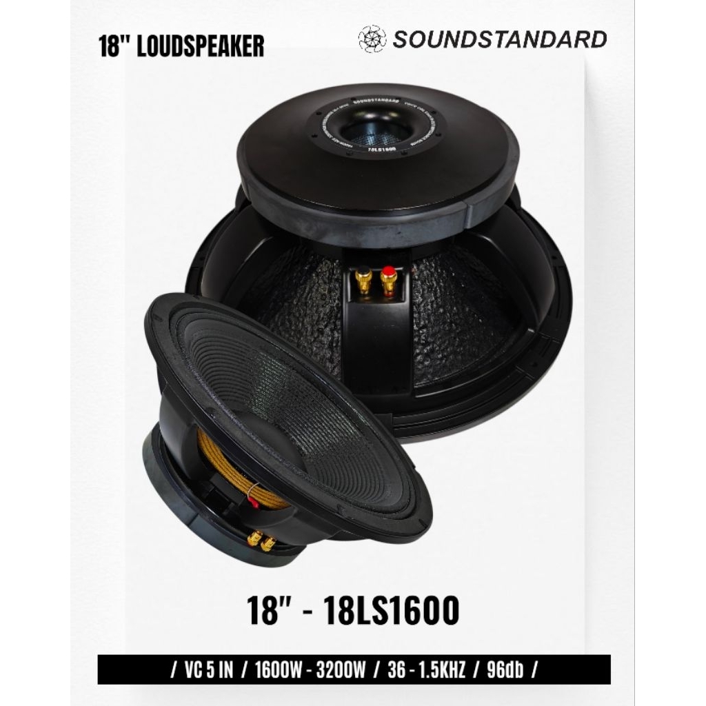 Komponen Speaker / 18 Inch / Soundstandard 18LS1600 / VC 5 IN / SS 18 LS 1600 Spoel Luar Dalam 18 LS