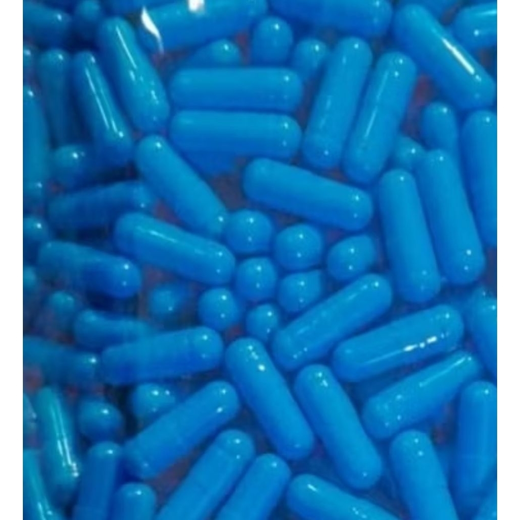 Cangkang kapsul kosong uk 1, 350mg, biru2
