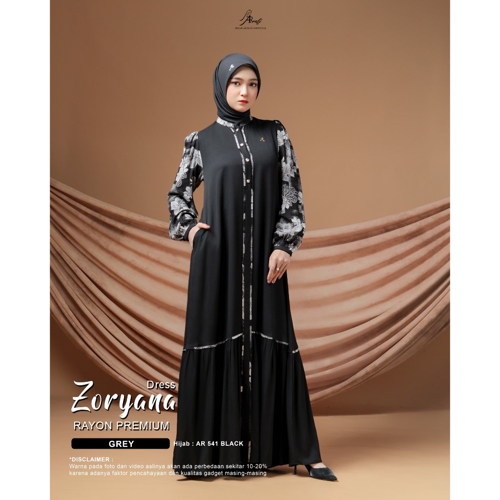 ZORYANA DRESS. DRESS ARRAFI. GAMIS ARRAFI 2025. GAMIS BAHAN RAYON