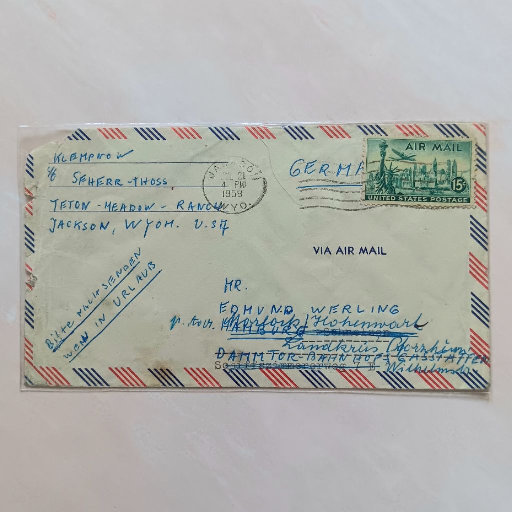 

Perangko dan Amplop Surat Bekas Dari USA Ke Jerman Used (Tanpa Isi Surat)