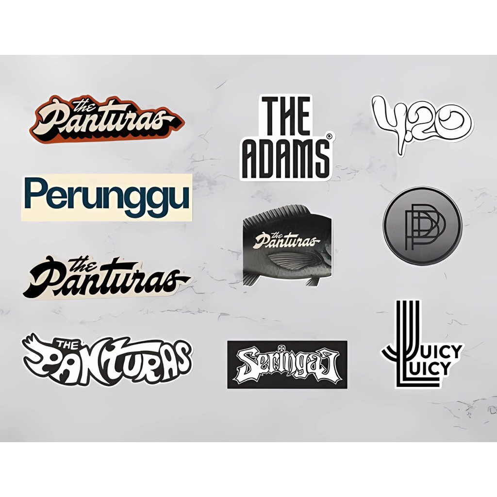 stiker pack lokal band sticker perunggu the panturas the adam juicy luicy seringai stiker helm