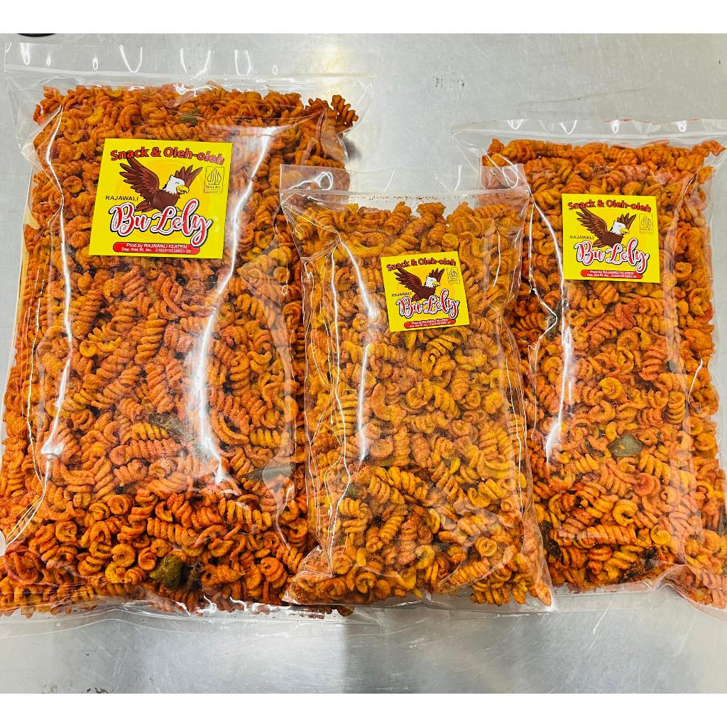 

Makaroni Spiral Hot Daun jeruk 250g makaroni bantet ulir pedas daun jeruk jajanan camilan viral cikruh