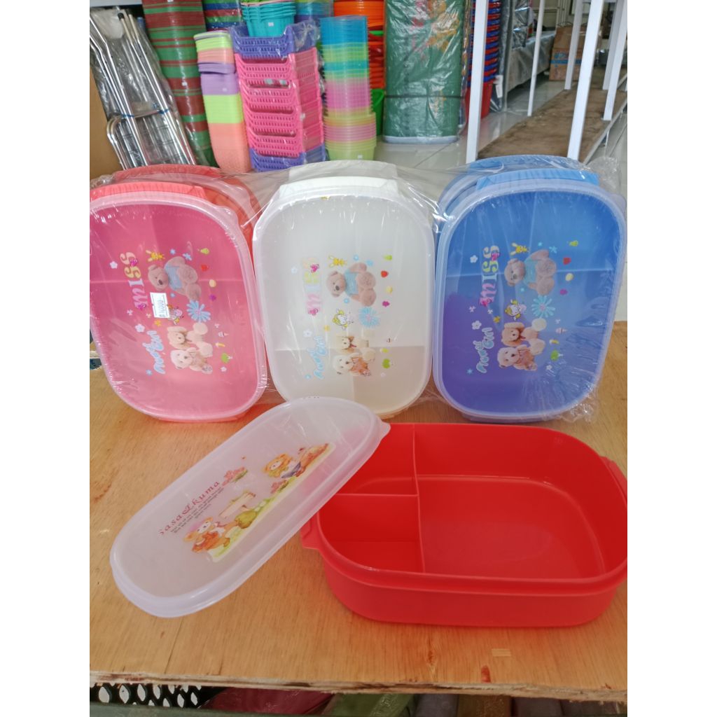 Kotak Bekal tempat bekel nasi sekat 3