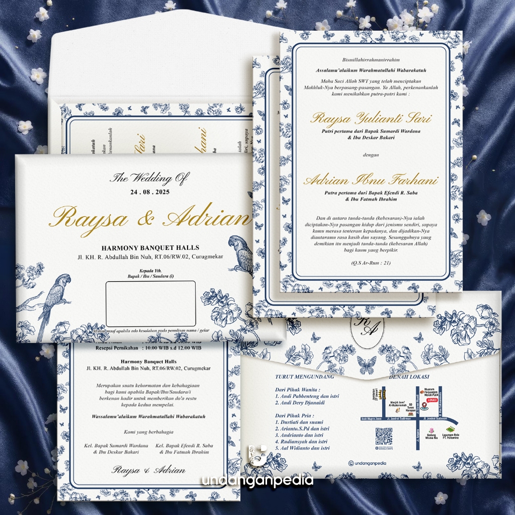 HARDCOVER LANDSCAPE + AMPLOP . FREE WEBSITE INVITATION . UNDANGAN PERNIKAHAN HARD COVER TEBAL UNIK L