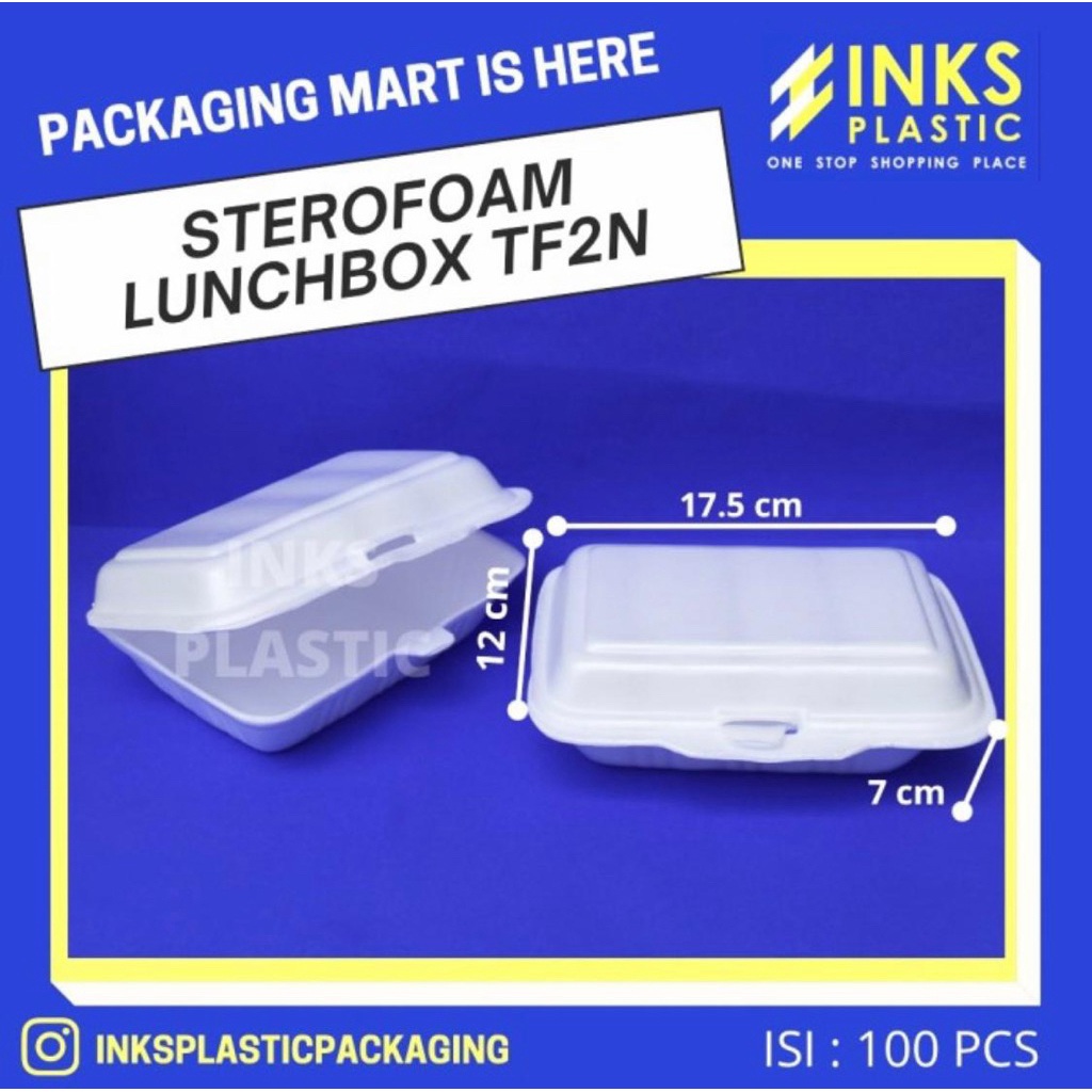 STEROFOAM STYROFOAM GABUSMAKANAN LUNCH BOX TF2 (100 PCS)