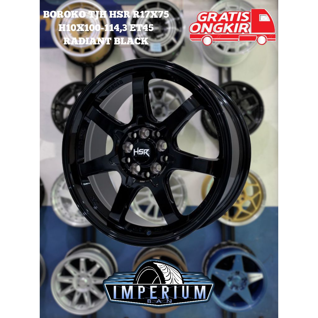Pelek Mobil Hsr Original R17 Lubang 10Velg Mobil Innova zenix Kijang Innova Hilux Single Rush Terios