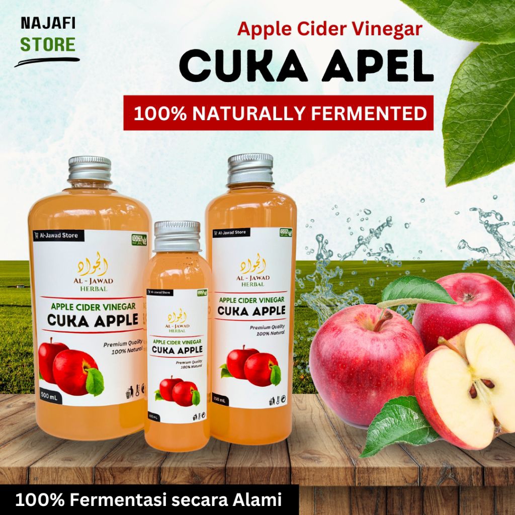 

Toner Cuka Apel Original l Apple Cider Vinegar Organik with Mother l Diet Detoks l Al Jawad