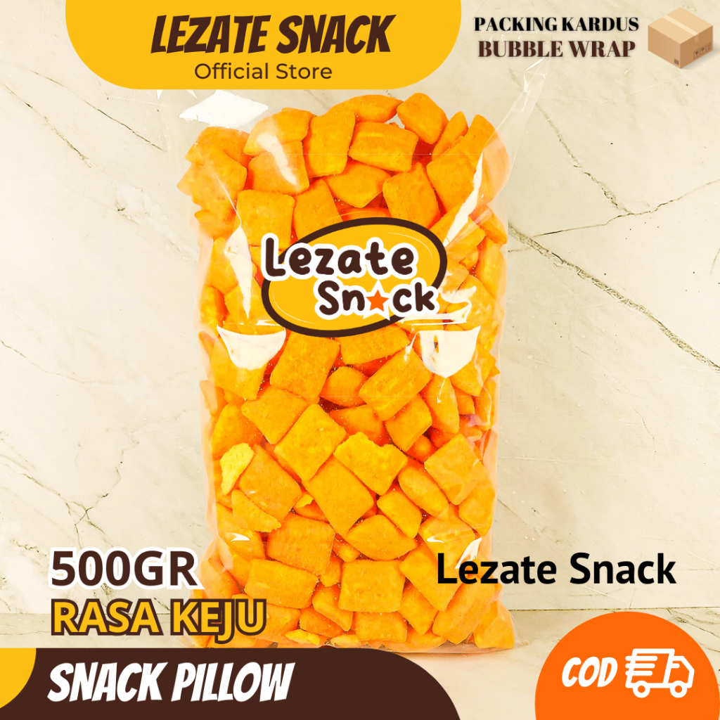 

Pillow Snack Keju 500GR Kiloan Murah Enak Renyah Gurih / Snack Bantal Keju Pillows Snack Keju Oishi Ciki Asin Lezate Snack