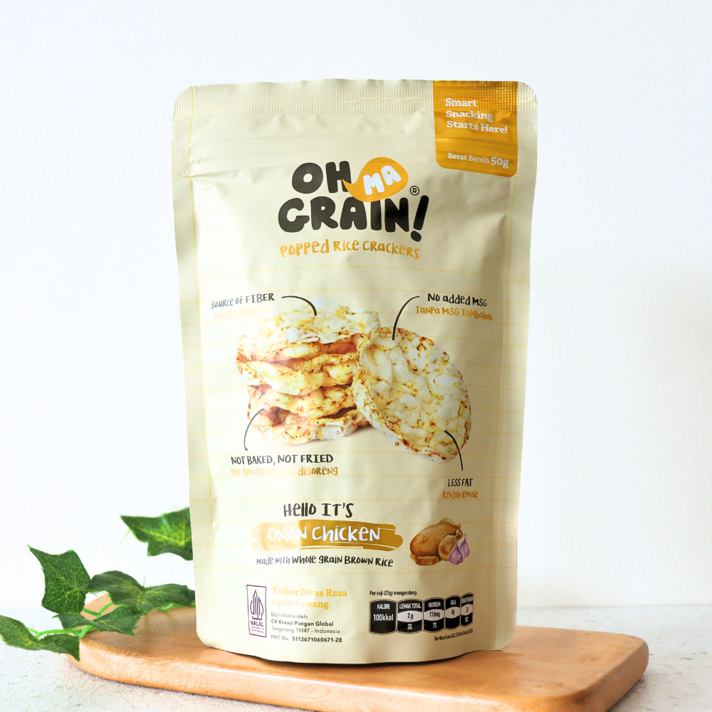 

ONION CHICKEN Rice Crackers Keripik Beras Organik - Oh Ma Grain - KPG