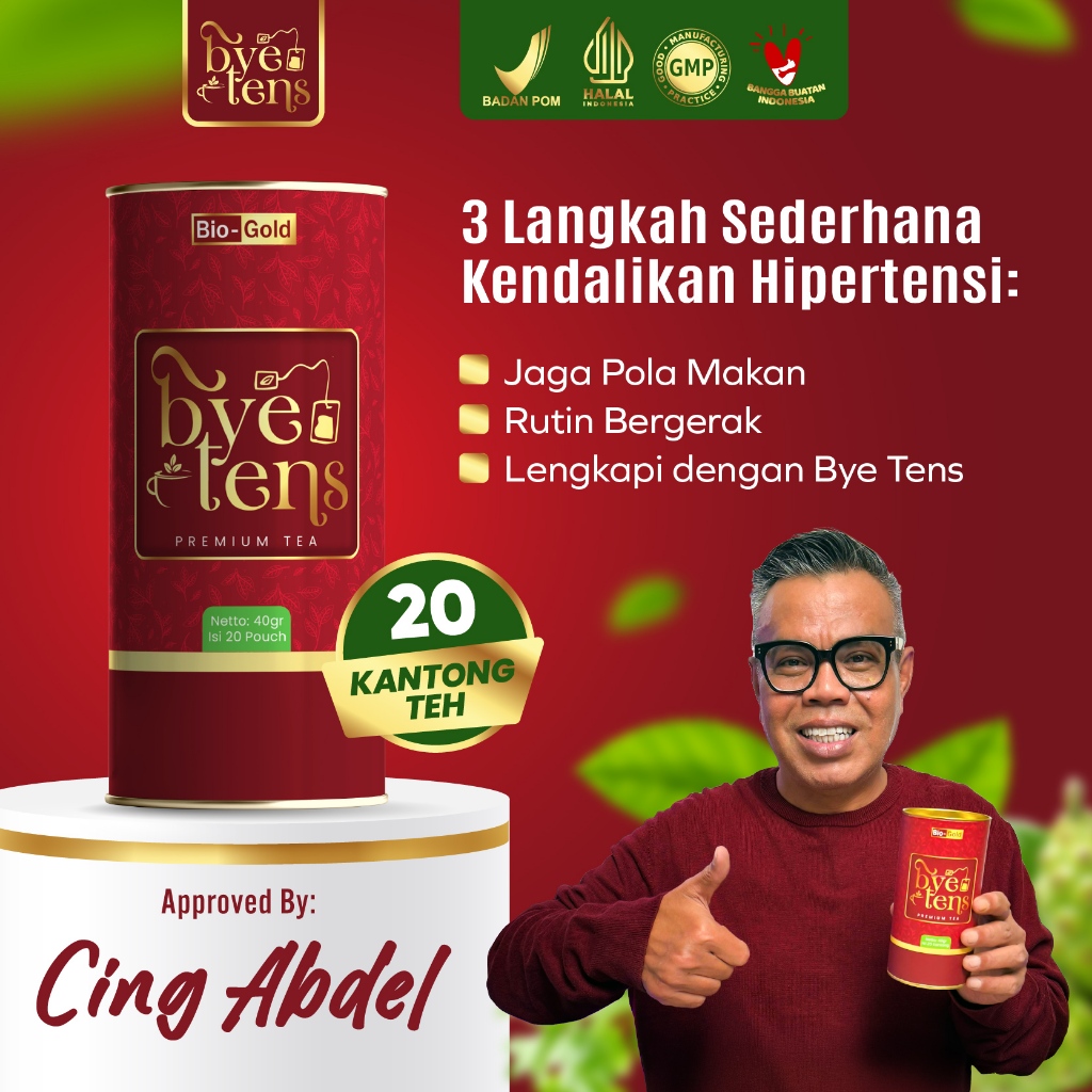

Bye Tens Premium Tea 40gr Teh Herbal Hipertensi Membantu Turunkan Darah Tinggi Kolastrol Greentea BPOM