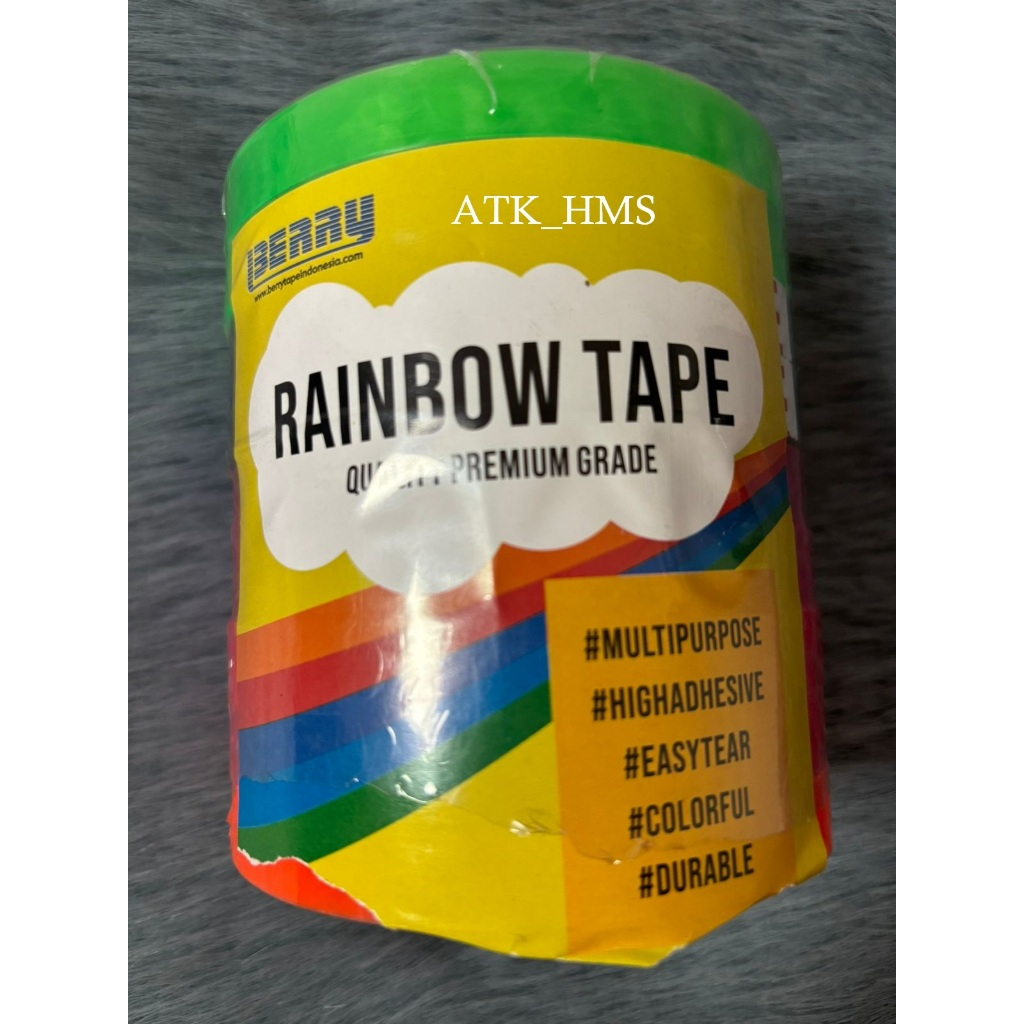 

[1 Roll] Solatip Warna - Warni / Rainbow Tape Berry 12mm x 72 yard