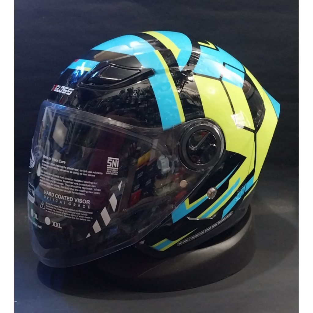 HELM CARGLOSS NFS MOTIF TERRIS - HELM CARGLOSS HALF FACE SINGLE VISOR
