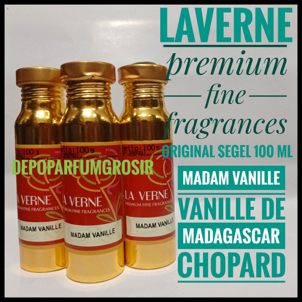 BIBIT PARFUM MURNI MADAM VANILLE  BY LAVERNE SEGEL 100 ML