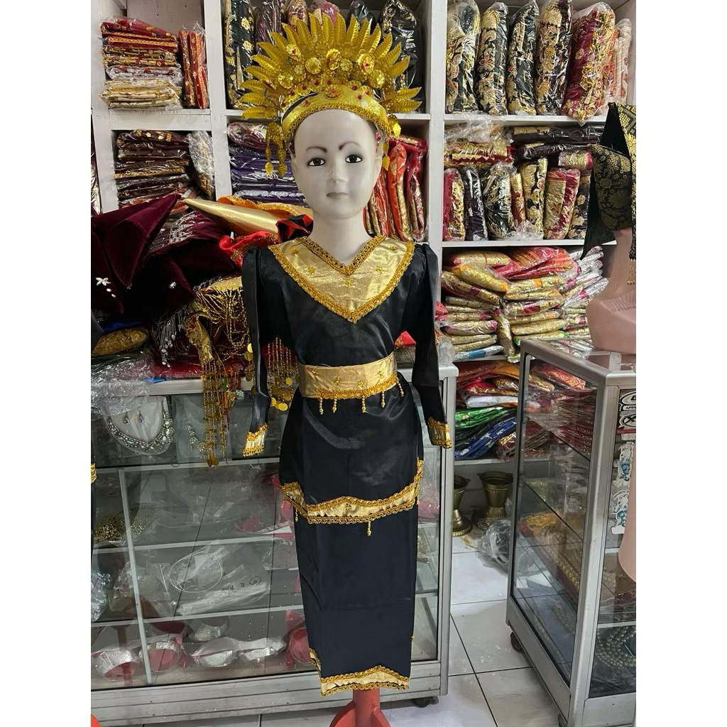 Baju Tari Anak-anak Minang Ukuran SD Include Sunting Baju adat padang anak perempuan pakai sunting /