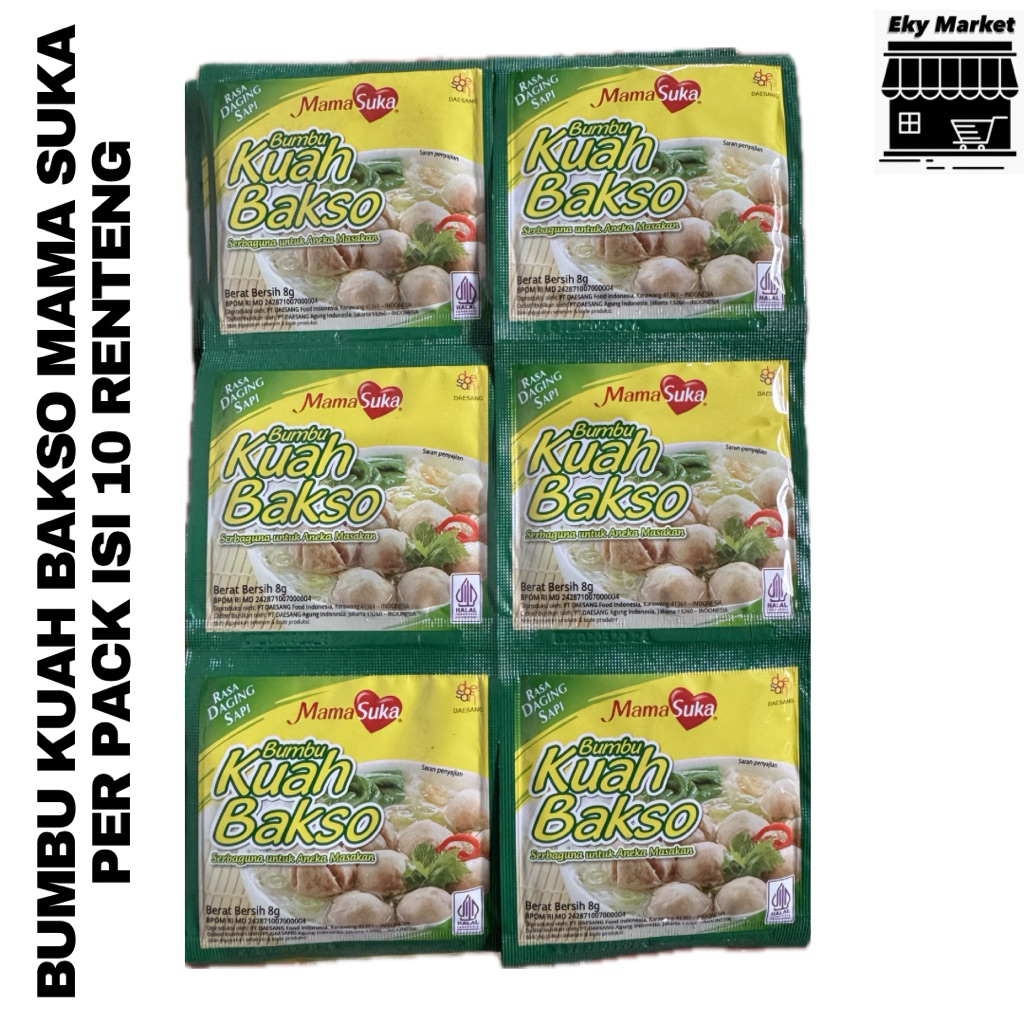 

BUMBU KUAH BAKSO MAMA SUKA 1 Pack isi 10 Renteng