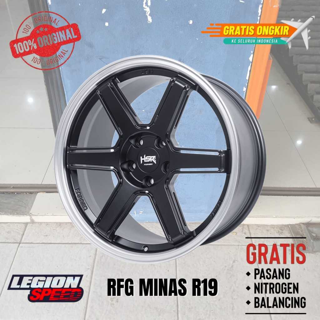 Velg Mobil Hrv Innova Ioniq Creta Byd Pelk Racing HSR RFG MINAS R19 lebar 8,5/9,5 Pcd 5x114