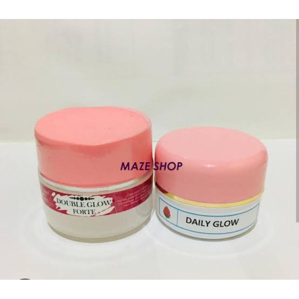 {AMPUH} Paket Double Forte ( daily glow+double glow forte)