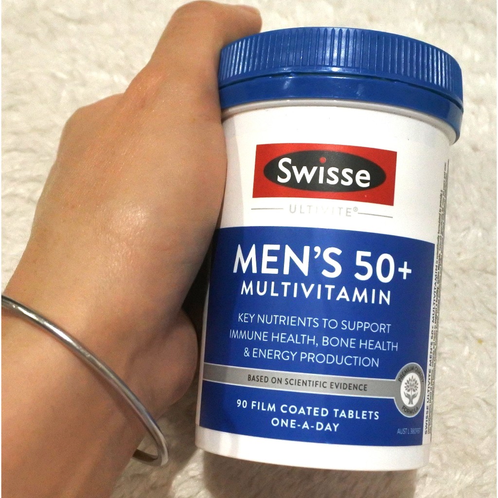 Swisse Ultivite Men's 50+ Multivitamin 90 Tablet - Suplemen Kesehatan Pria Dewasa Untuk Vitalitas Tu