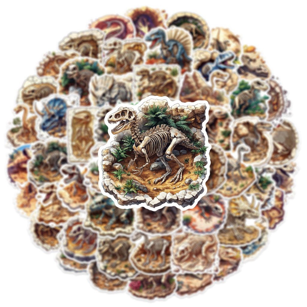 

[50 Pcs] DECO STICKER | STICKER DIY | JURNAL AESTHETIC [DS-140] Dinosaurus Animasi Karakter Cartoon Sticker Koper, HP Laptop Tumbler Komputer