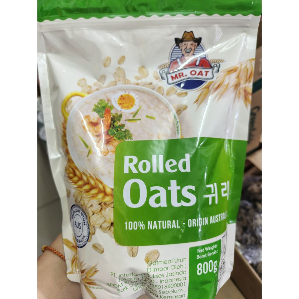 

Mr Oat Rolled Oats 800gr origin Australia