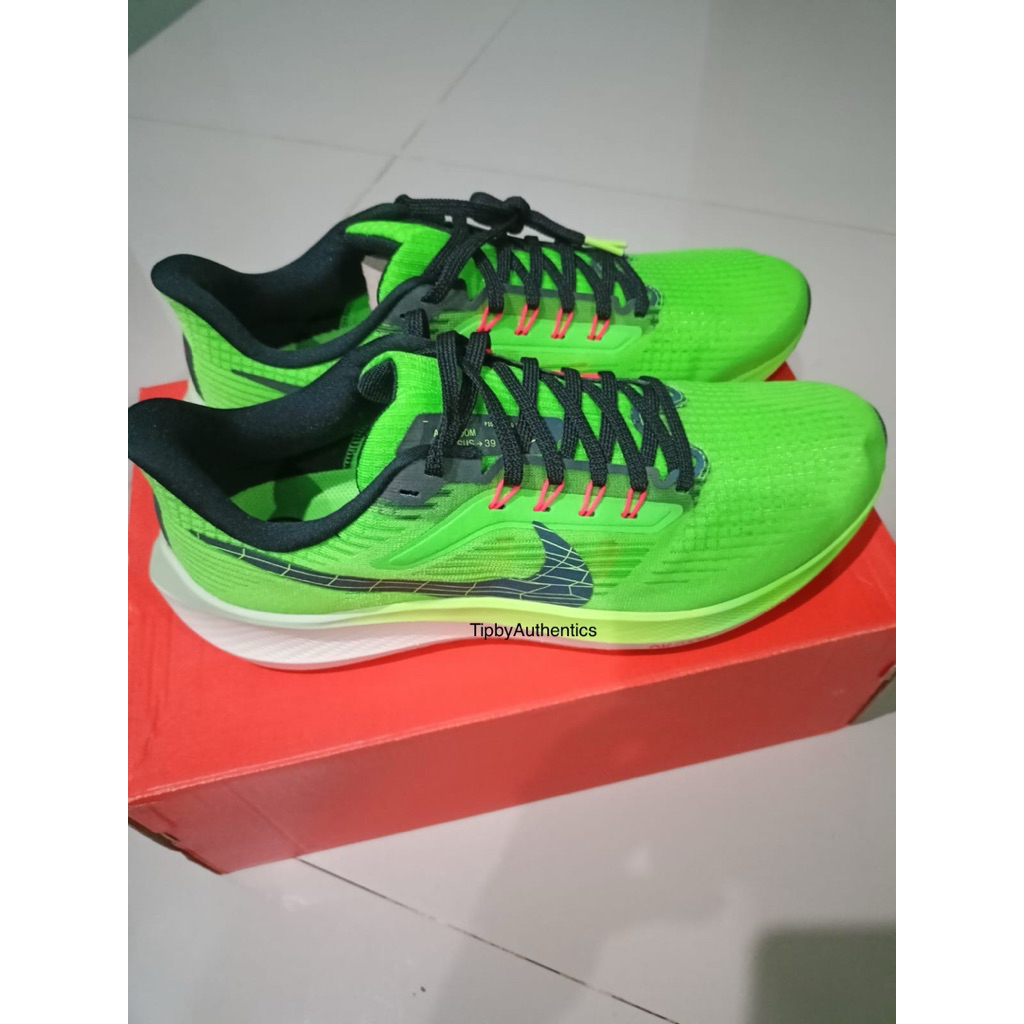READY STOCK NIKE AIR ZOOM PEGASUS 39 SCREAM GREEN BLACK VERT HURLANT LAIT DE COCO NOIR