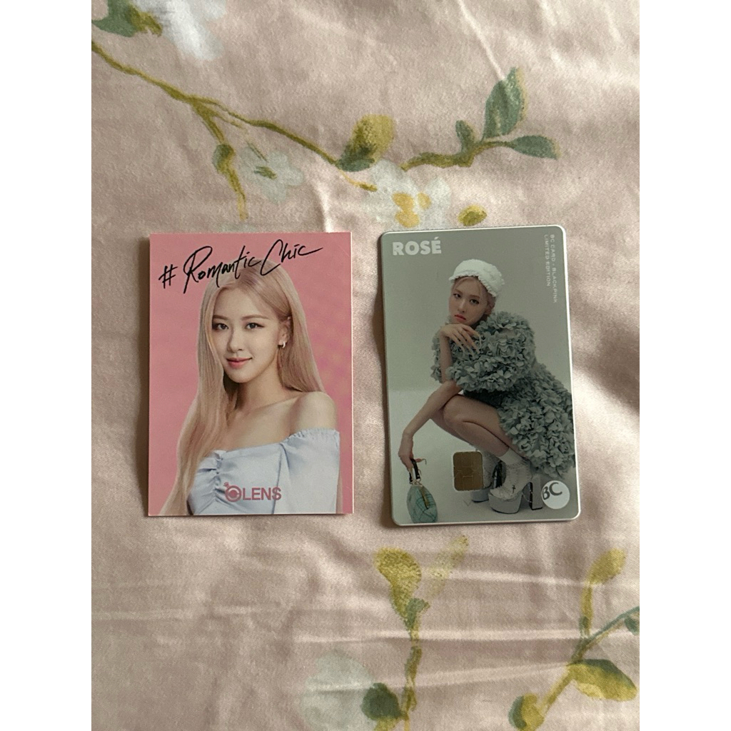 ( baca deskripsi ) Rosie rosé rare photocard olens fansign winner, bc card x blackpink ver 1