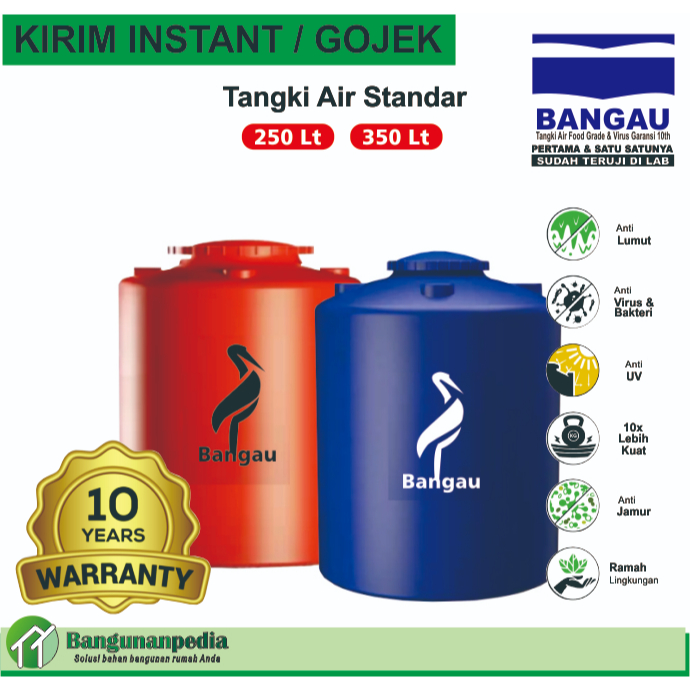 TOREN TANDON TANGKI AIR 250 LITER BANGAU KIRIM INSTANT / TOREN 350 LITER